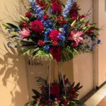 お誕生日お祝いのスタンド花